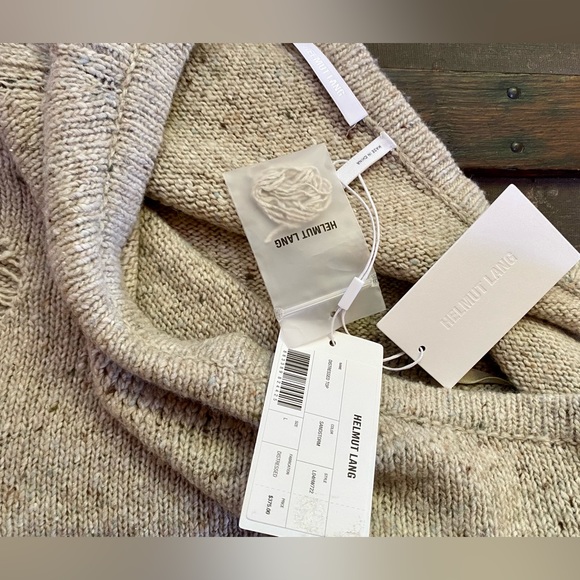NWT Helmut Lang Distressed Wool- Blend Sweater, size L - Picture 7 of 12